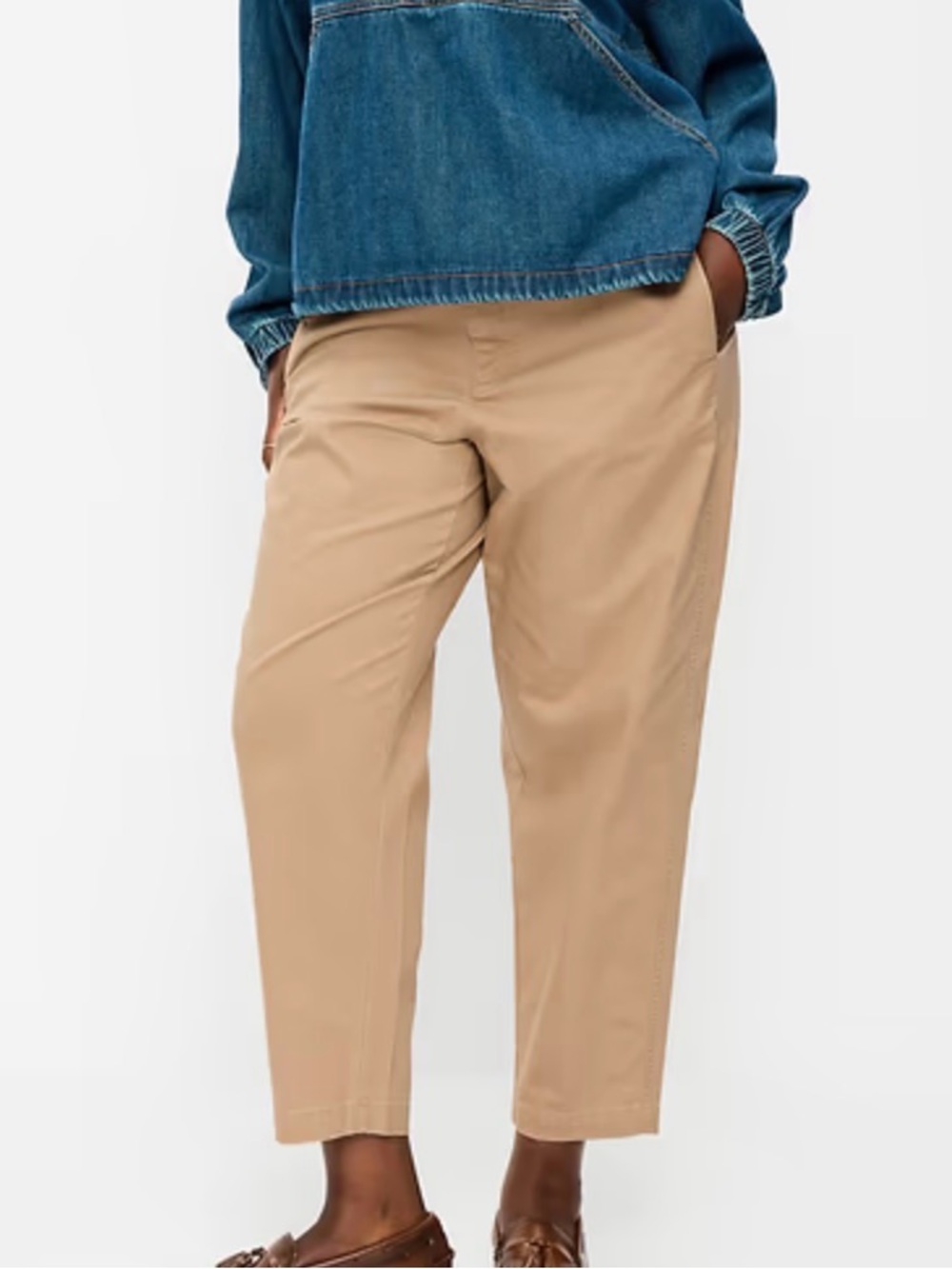 Old Navy High-Waisted OGC Chino Tapered Straight Pants Size XL Teakwood NEW